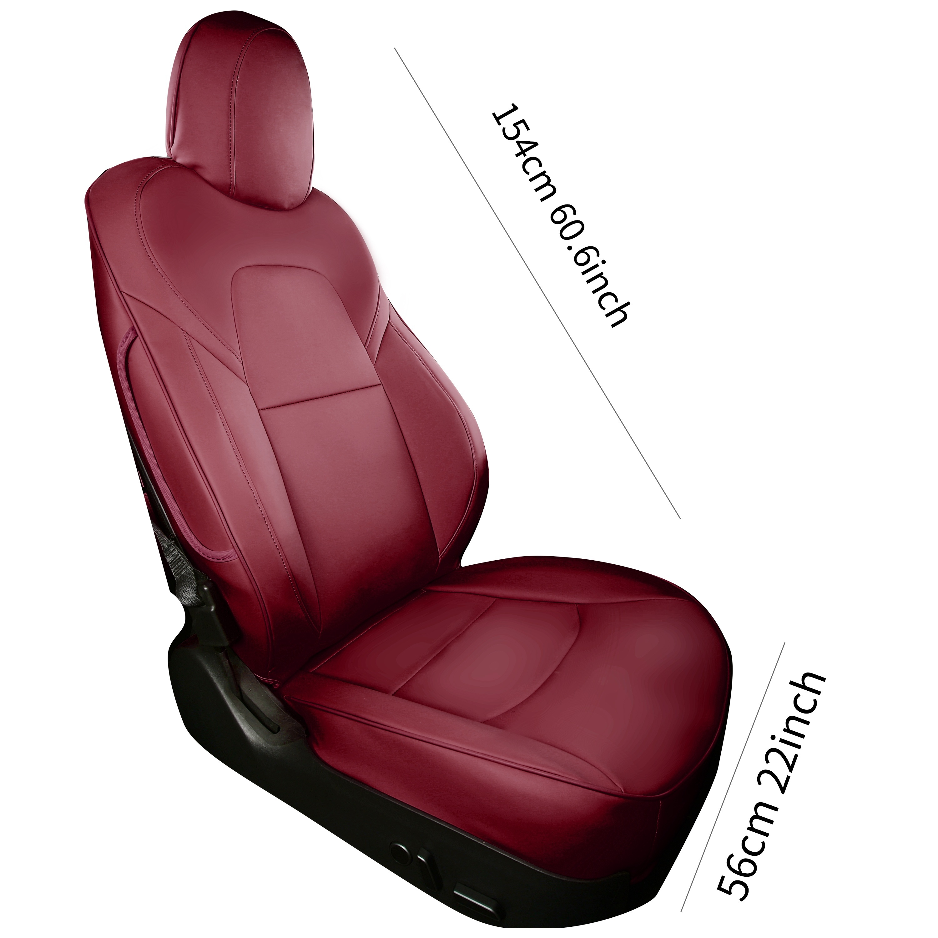 All Season Leather Seat Covers (Red) for Tesla Model 3 — TheHydrataseStore
