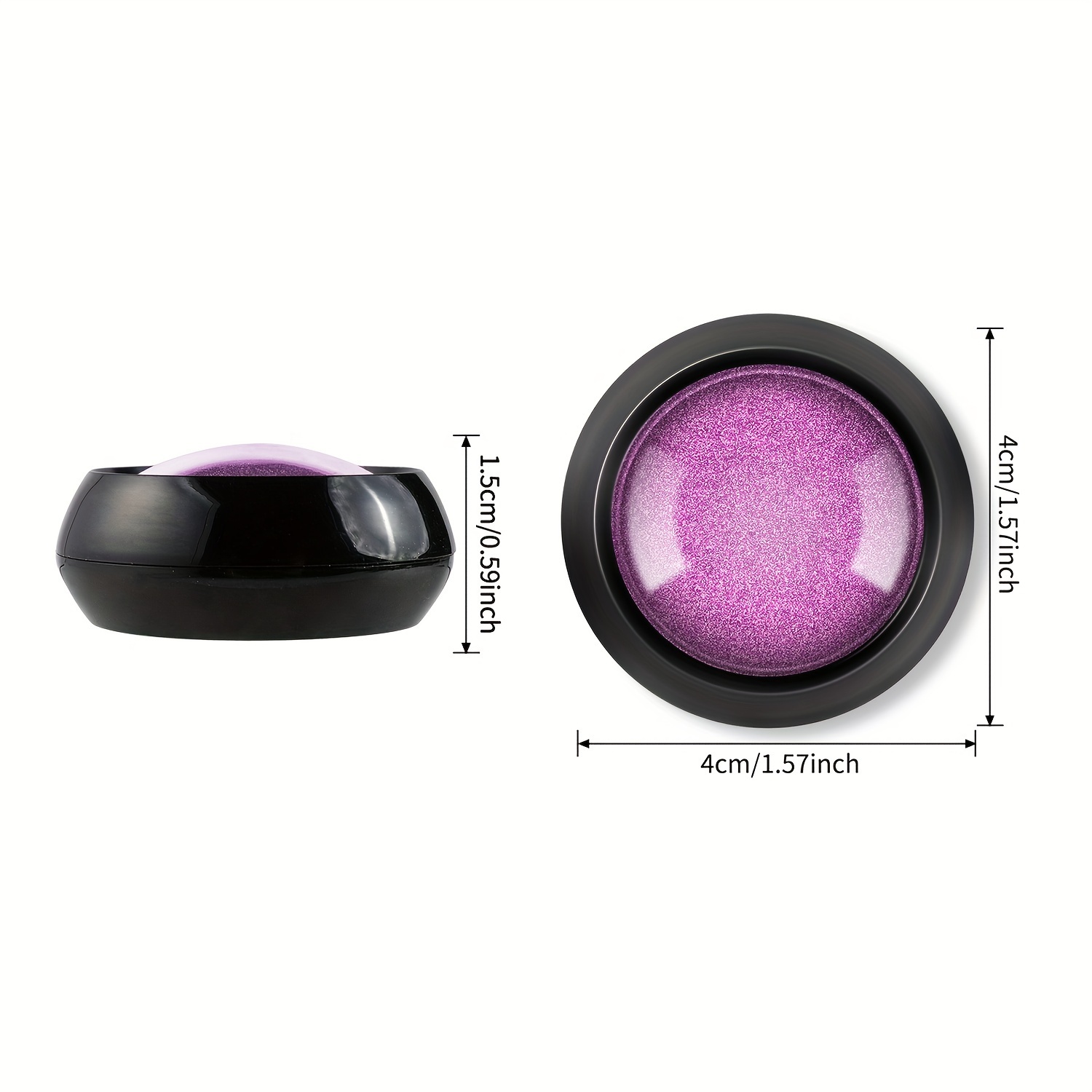 1 jar purple chrome nail powder metallic mirror effect nail powder holographic shinny nail powder with 1pc sponge tool for girls nail art decoration details 3