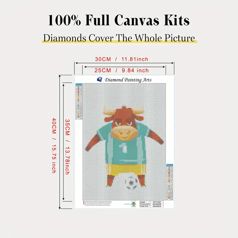 Cow Diamond Painting Kits 5d Cartoon Animals Diamond Art - Temu