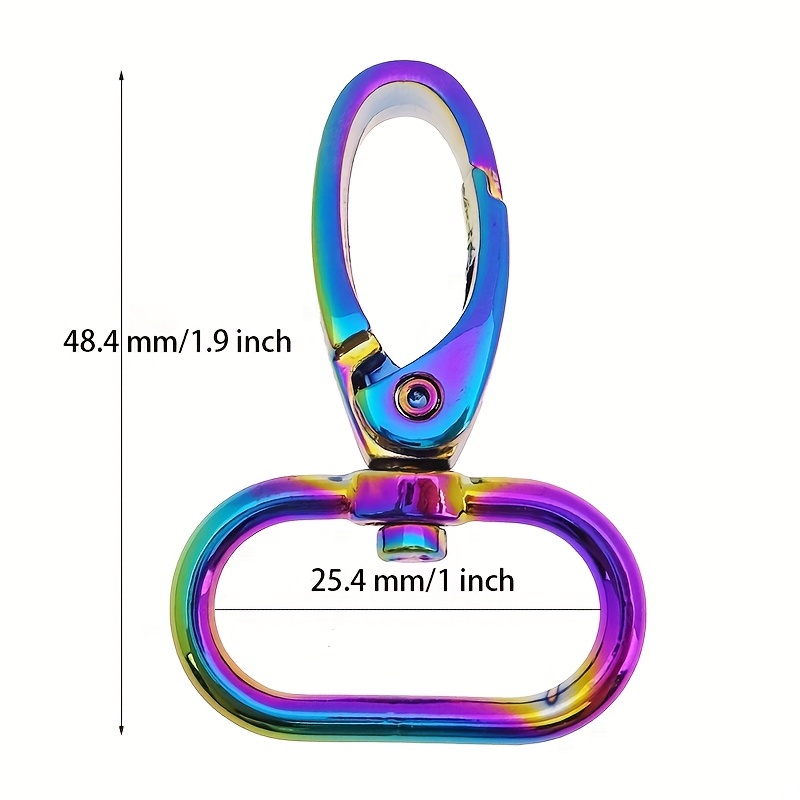 Metal Rainbow Oval Ring Lobster Clasp Claw Push Gate Trigger
