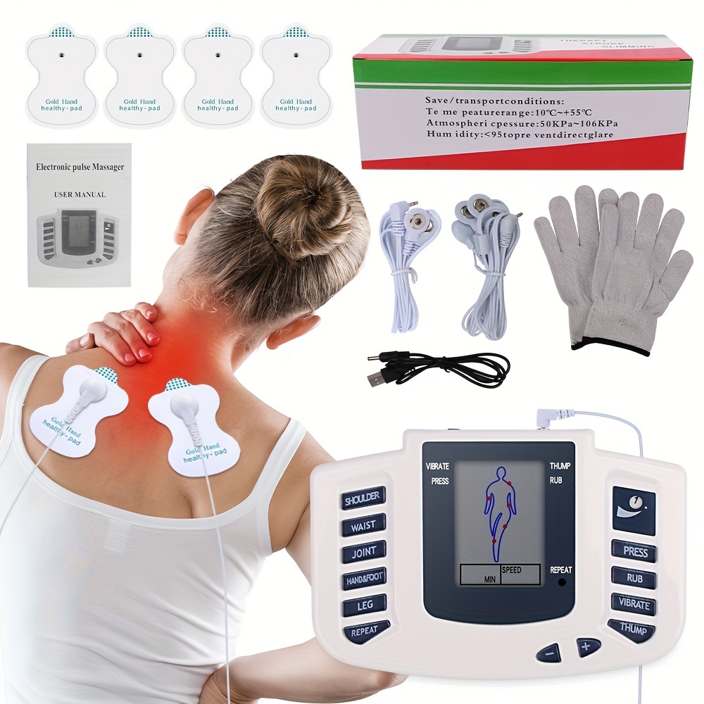TENS Unit Muscle Stimulator, Wireless TENS Pain Relief, Portable Electro  Pulse Impulse Mini Massager Machine for Lower Back and Neck Pain 