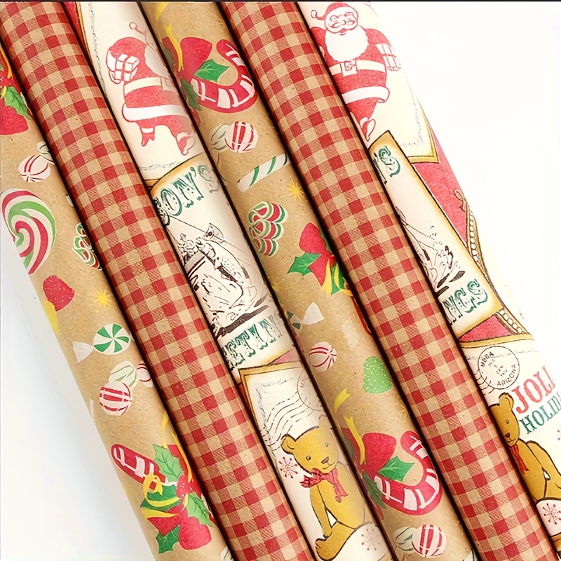 Christmas Wrapping Paper, 12 Sheets Gift Wrapping Paper In 3 Different  Pattern, Recyclable Luxury Gold Wrapping Paper And Tags For Birthday,  Valentine