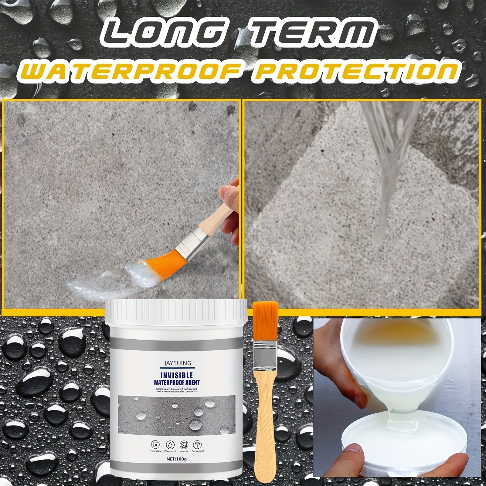 No Leak Seal Multi-Function Waterproof Spray For Instant Sealing And Leaking  For Slab ,Cement Wall