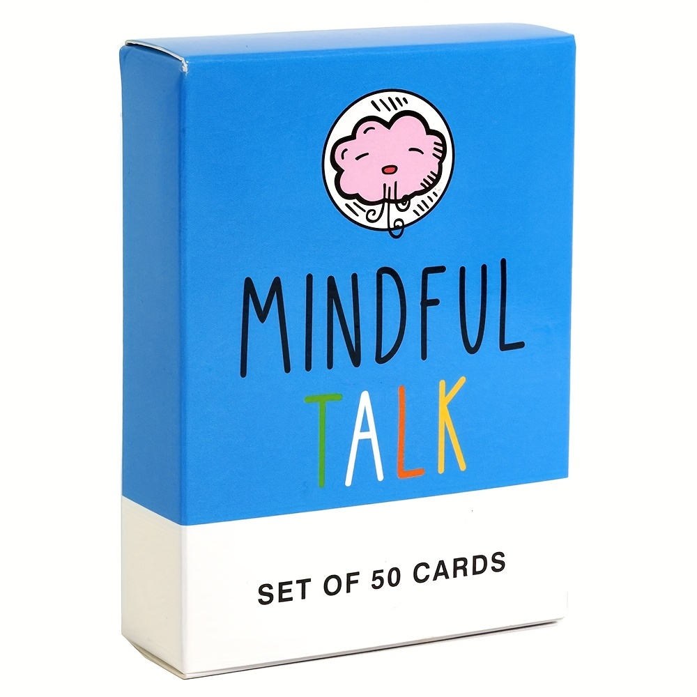 

Mindfulness Talk Card Game, The School Of Mindfulness Game For Kids, Mindful Talk Cards For Children And Parents For Authentic And Meaningful Conversations, Gaming Gift