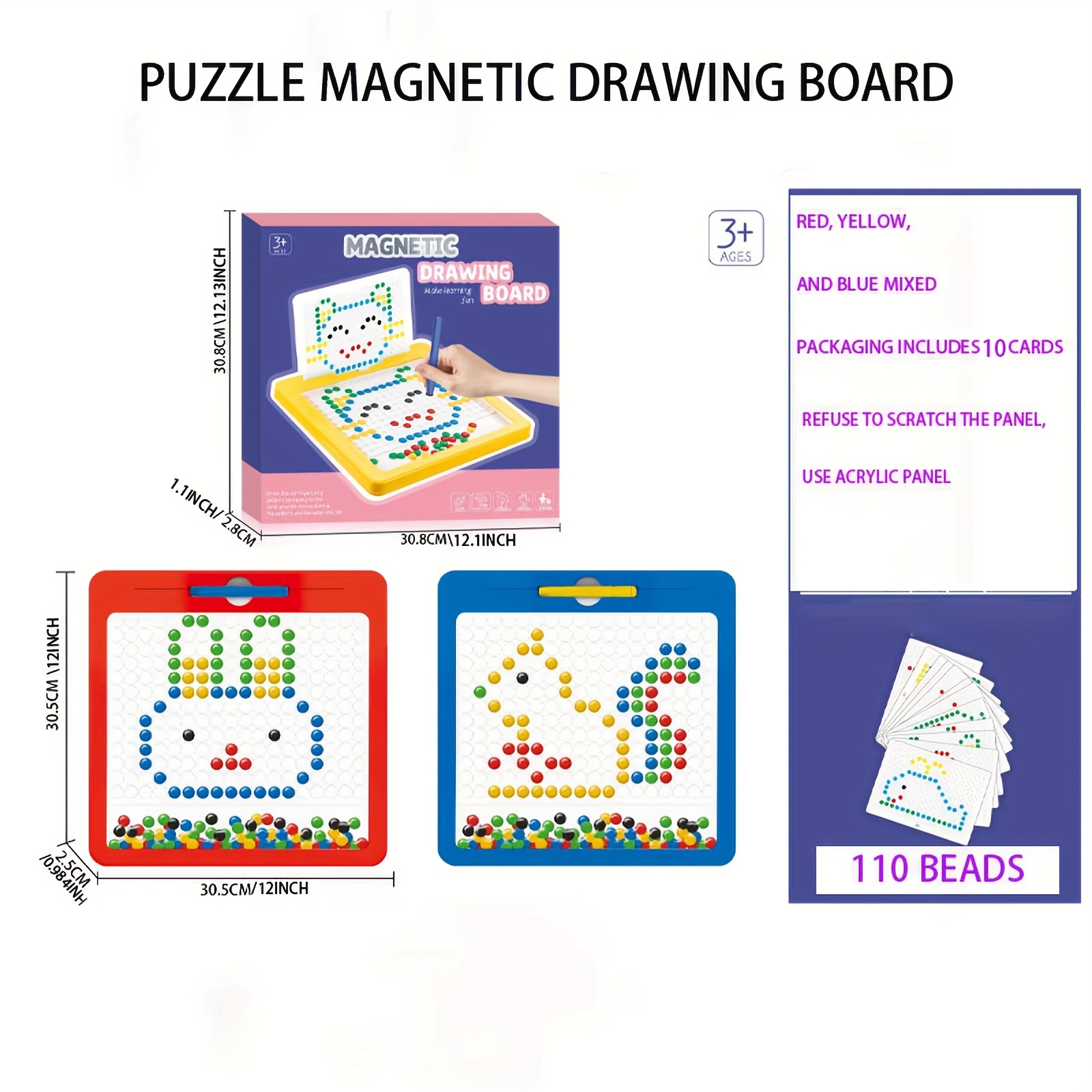 Kids' Magnetic Drawing Board Toy Large Doodle Board With - Temu