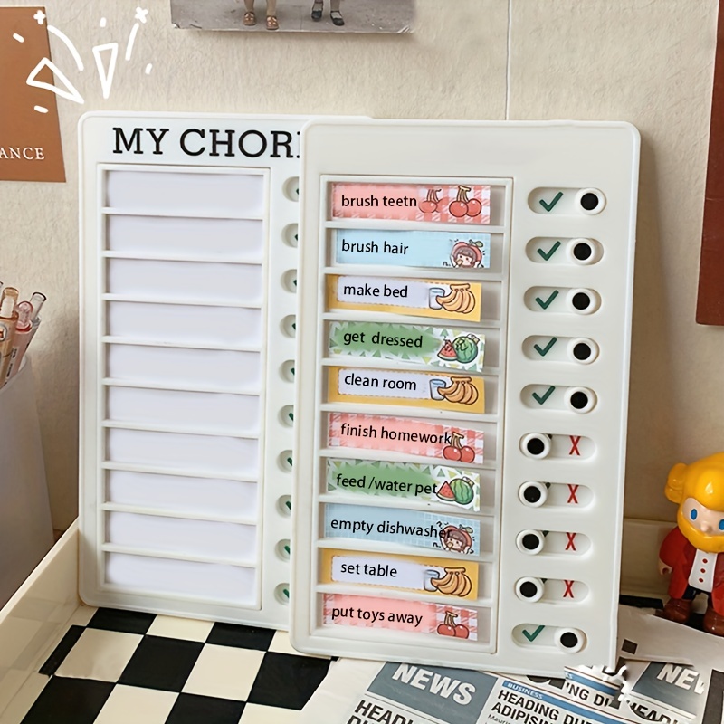 Protable Creative Memo Checklist Detachable Reusable Check Items Daily Task  Pad Educational Toys For Children Kids Note Board