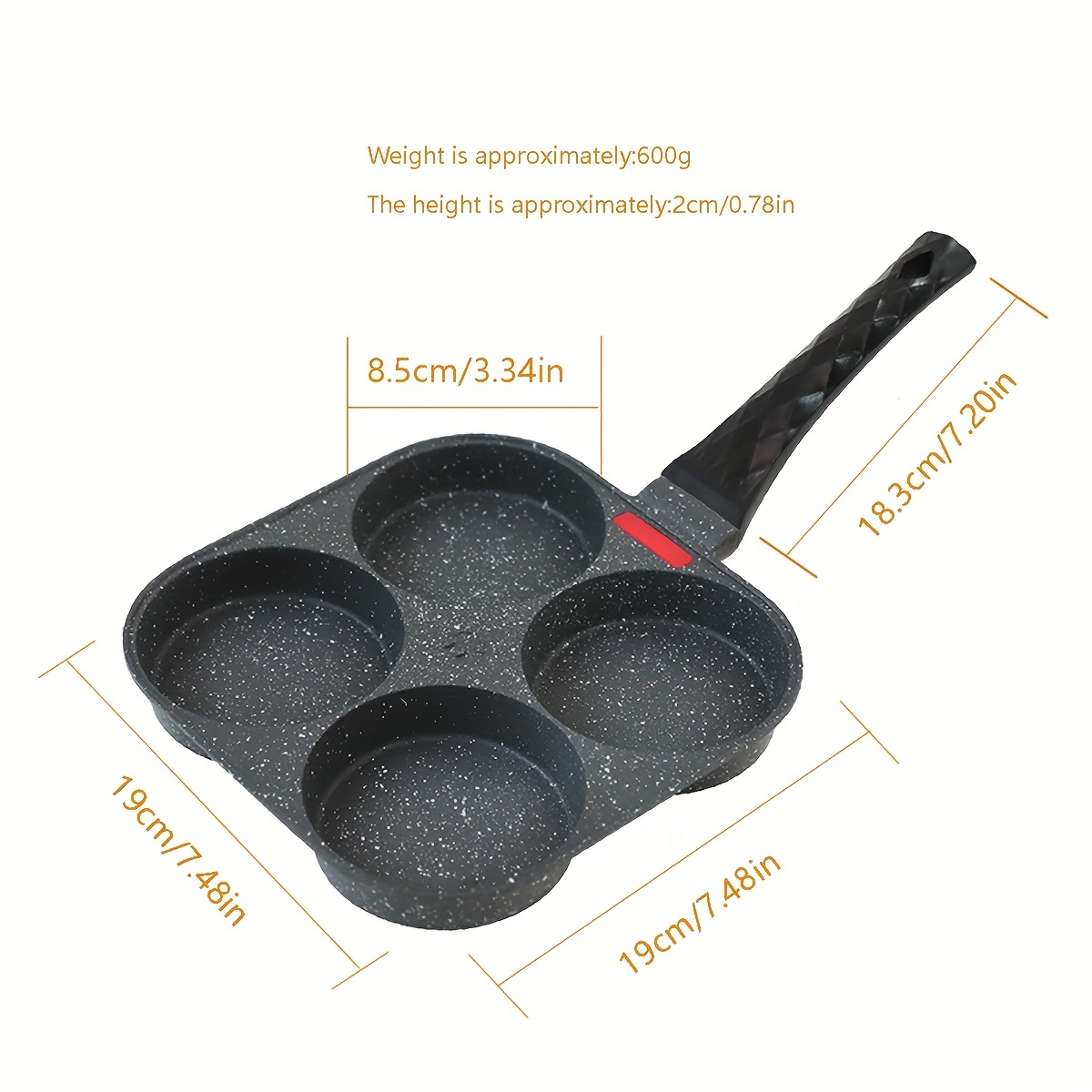 3 Holes Frying Pan, Nonstick Egg Frying Pan, Egg Burger Maker Pan, Divided  Grill Frying Pan, Omelet Pan, Cooking Pan For Breakfast, Egg, Bacon And  Burgers - Temu