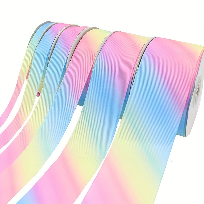 Rainbow Gift Satin Ribbon, 1 inch x 24 Yard Colorful Ribbon for Thanksgiving Christmas Gift Wrapping, DIY Handmade Bows Crafts Decoration