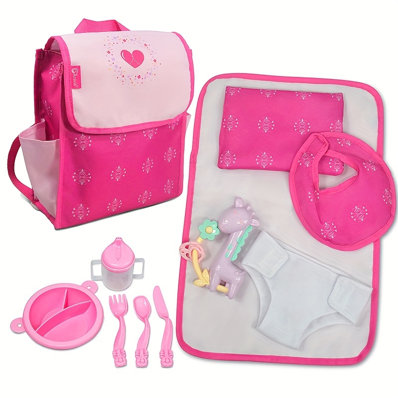 Mini mochila de muñeca de 6 piezas, mini mochila con cremallera para  muñecas, bolsas de muñeca, accesorios para juegos de muñecas (color chic)