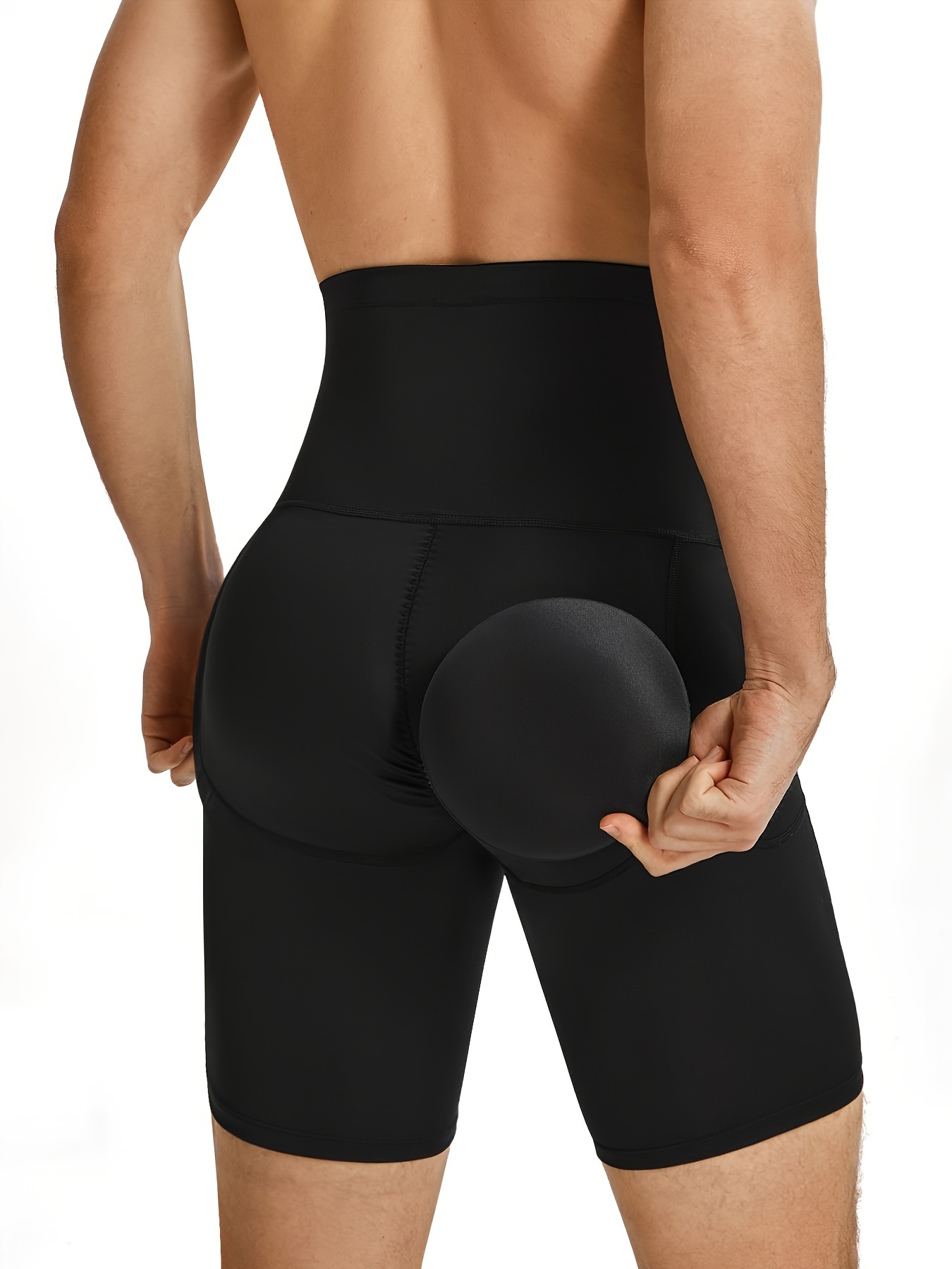 Men Underwear Waist Slimming Trainer Corset Underpants High Waist Shaper  for Men Body Shapewear, White, L 