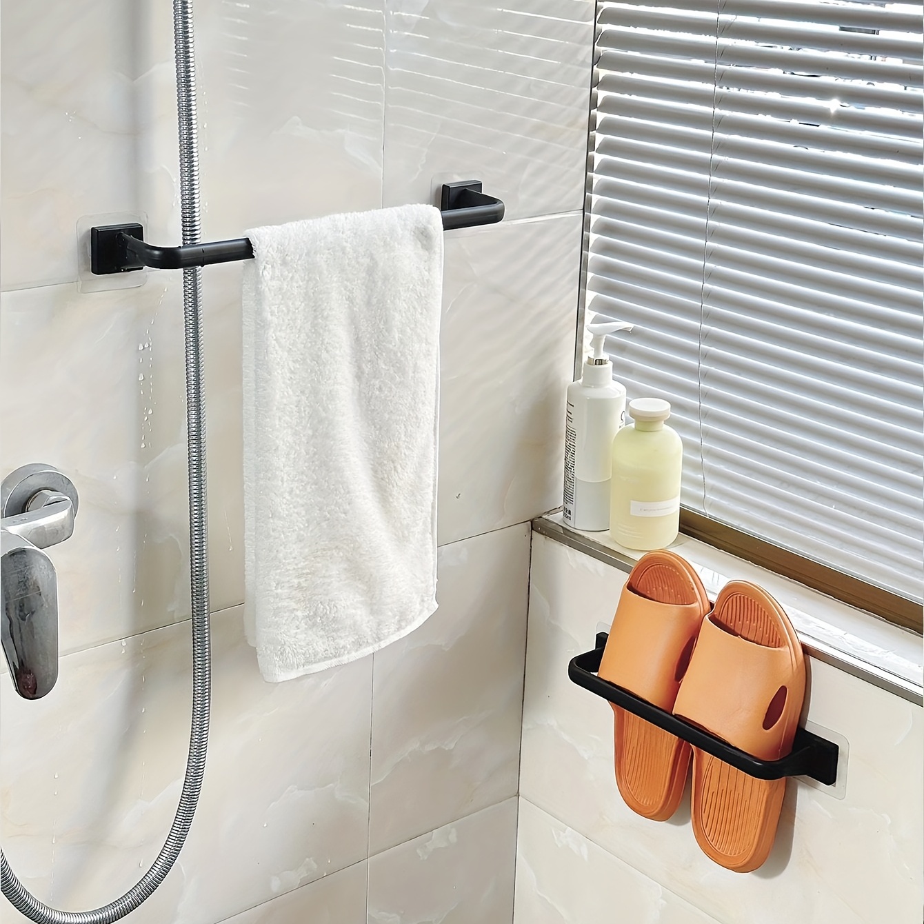 Swivel Towel Rack Stainless Steel Shower Towel Rack Bathroom - Temu