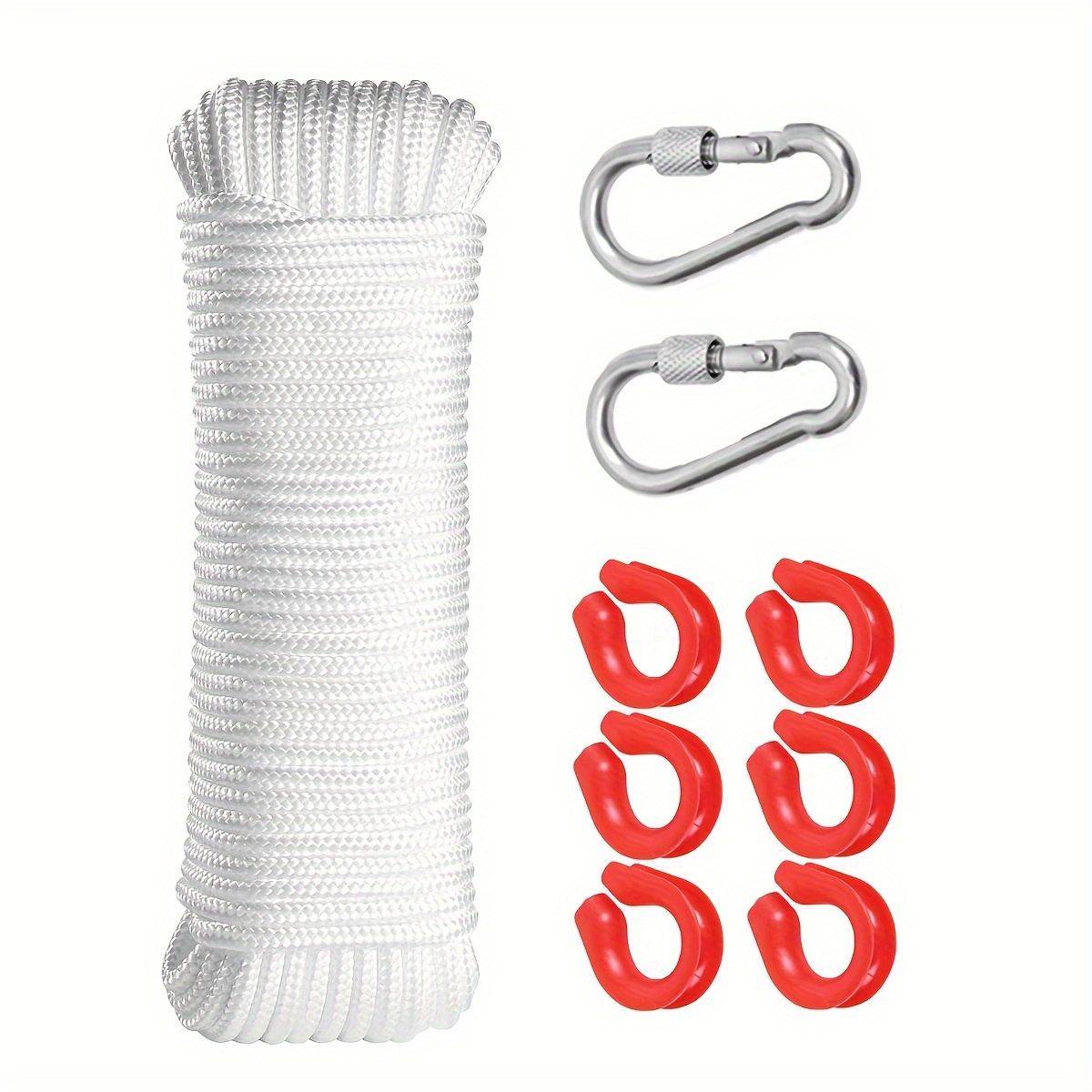 1pc Multipurpose Nylon Rope, UV Resistant & Excellent Shock Absorption  Flagpole Rope, Ideal Use For Camping, Clothesline & Nautical Rope, Tie,  Pull, S