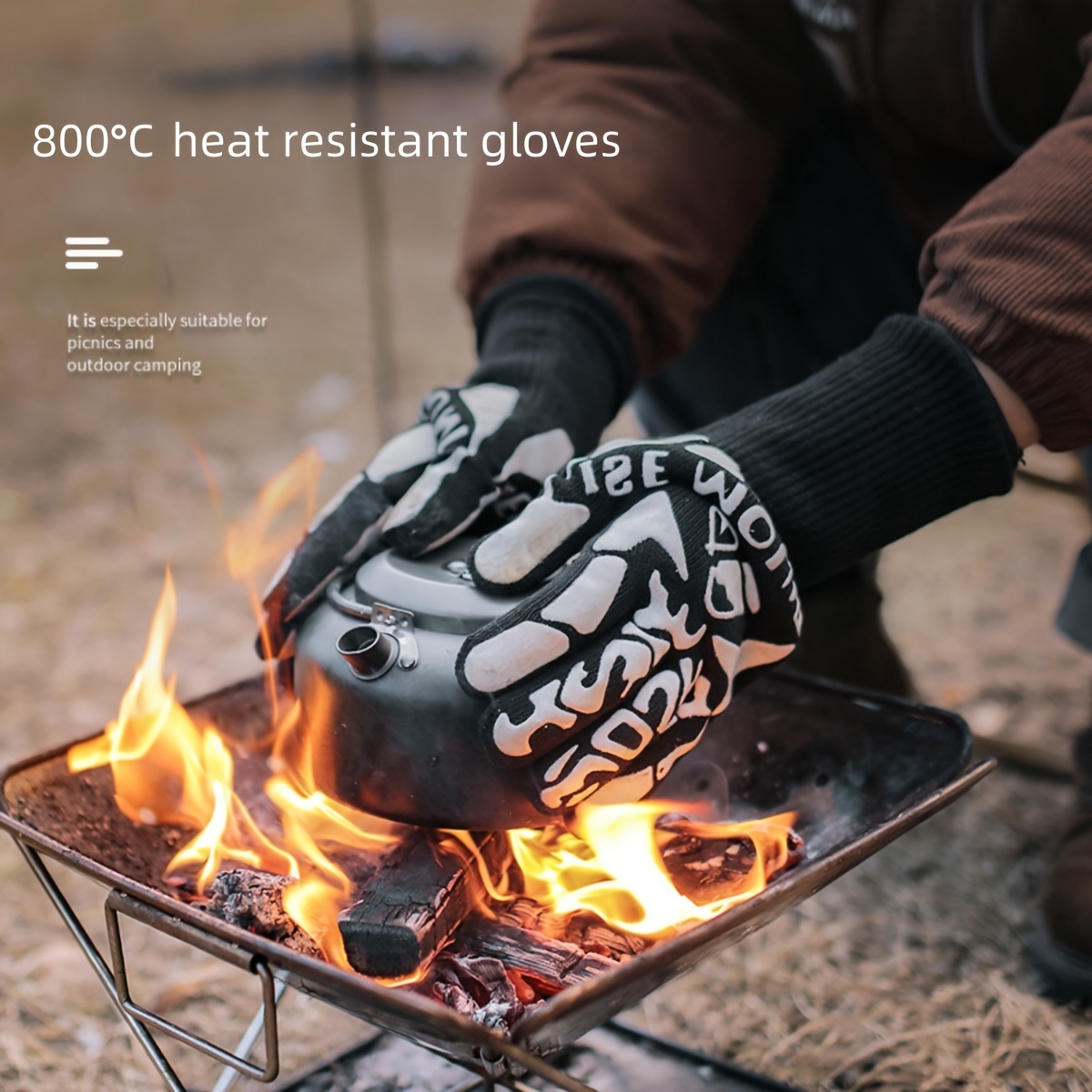 1 Pair Bbq Grill Gloves Grill Cut Resistant Gloves 1472 F Heat