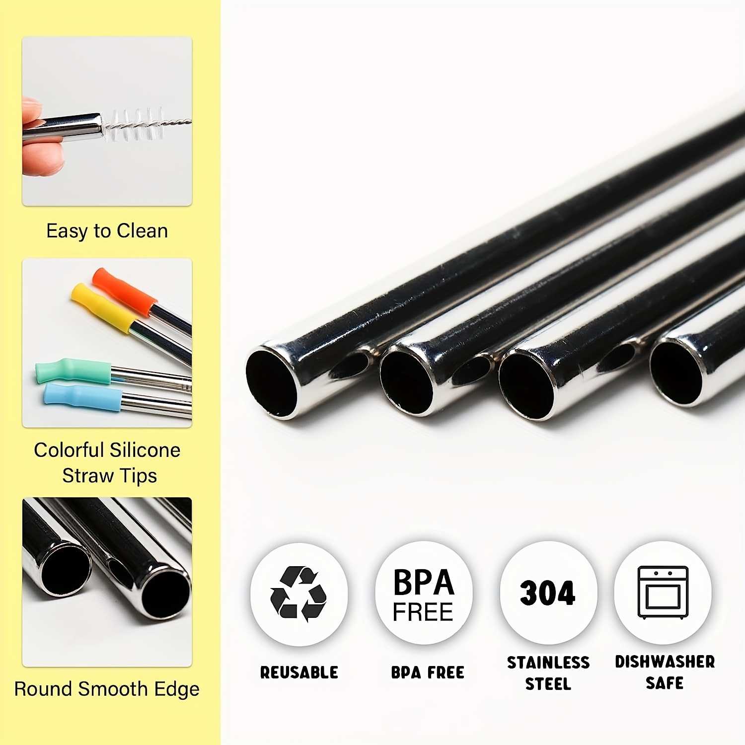 Reusable Hard Plastic Clear Straws 12.2 Inch Tumbler Straws