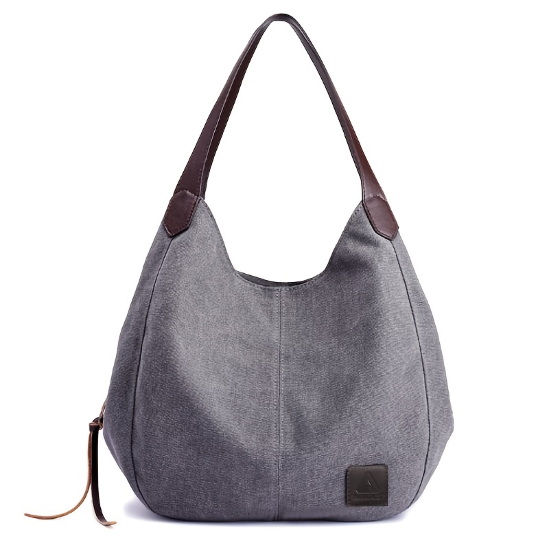 Men's Solid Color Casual Fashion Handbag Tote Bag