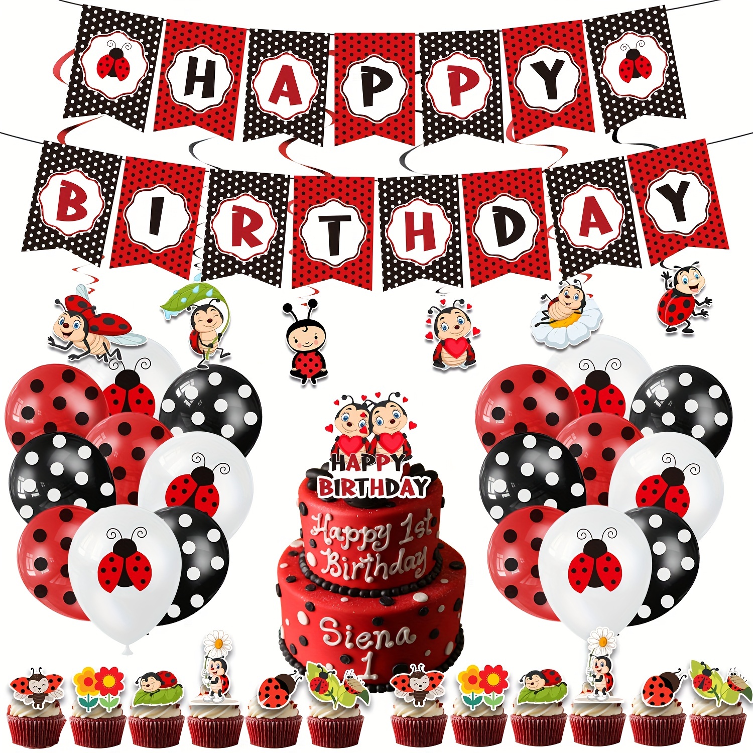 80 Geniales ideas de decoración para Fiesta de Ladybug  Fiesta de lady bug,  Decoracion de cumpleaños, Decoracion fiesta