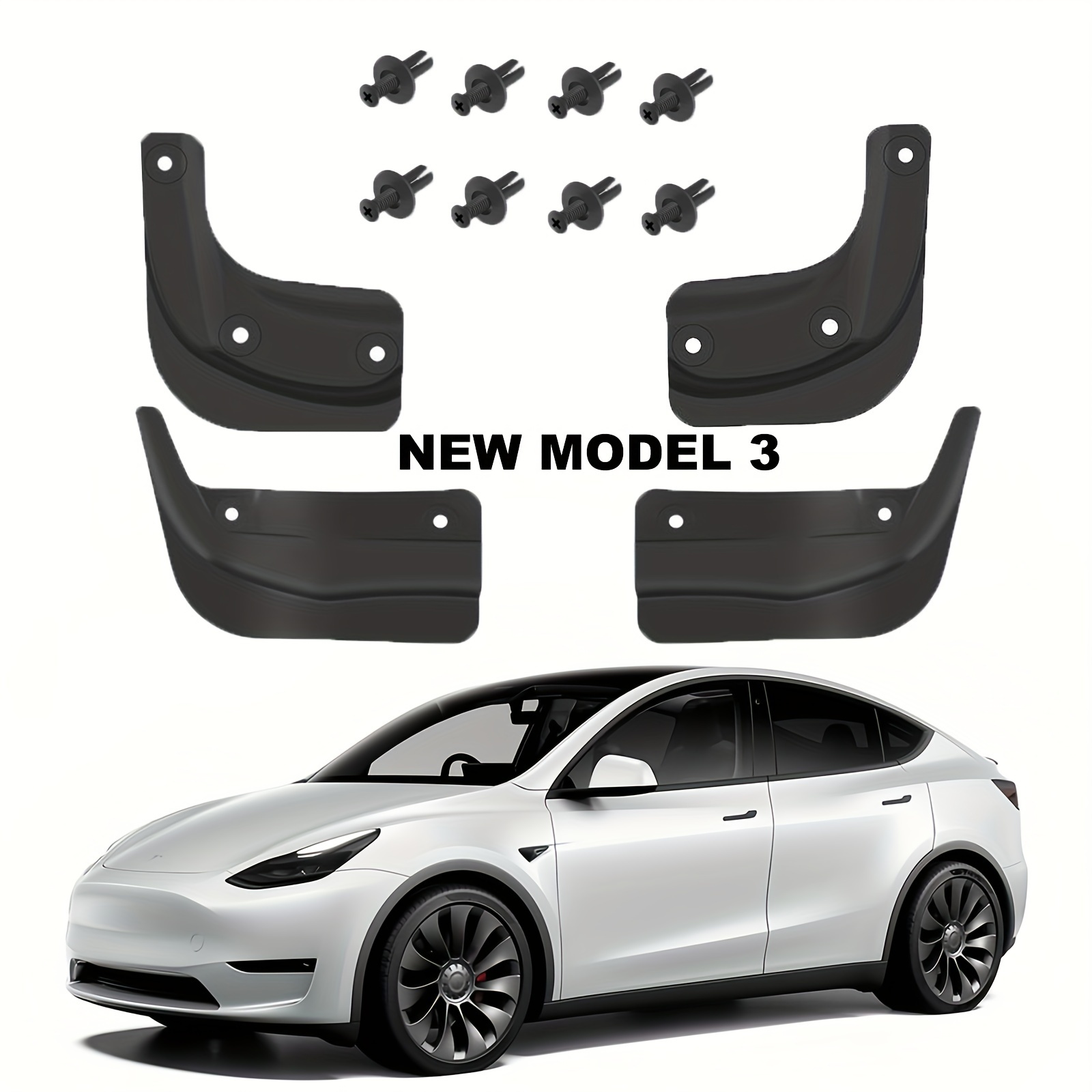 Für Tesla Model 3 Highland 2024 Schmutzfänger Spritzschutz vorne & hinten