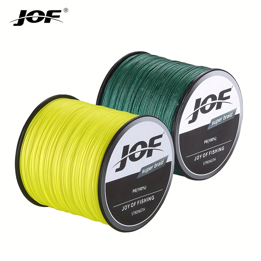 100% PE 4 Strands Braided Fishing Line, 10 20 30 40 lb Sensitive Braided Lines, Super Performance, Abrasion Resistant, Size: 500M 20lb, Yellow