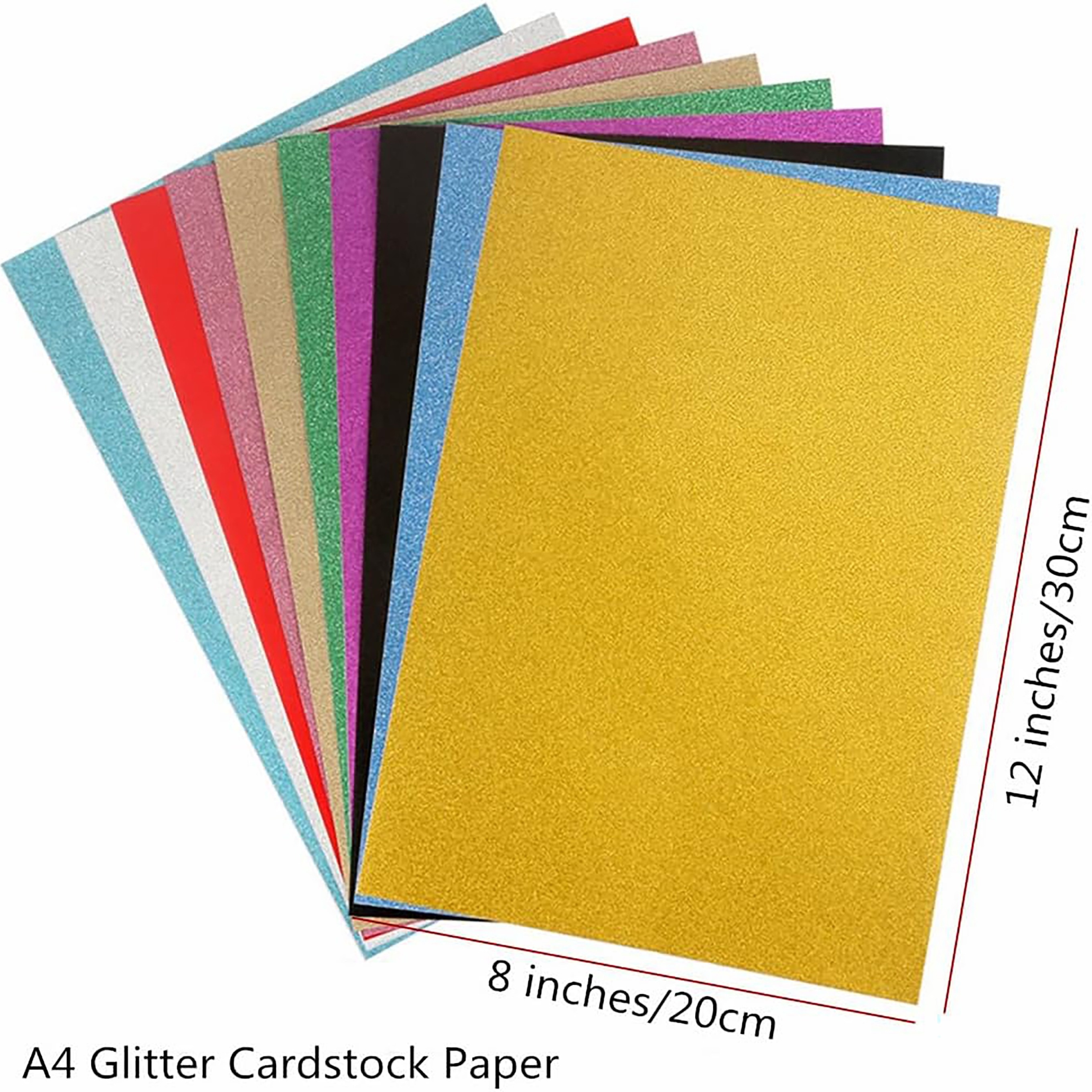 Silver Glitter Cardstock 10 Pcs Glitter Card Paper A4 Sparkle Card
