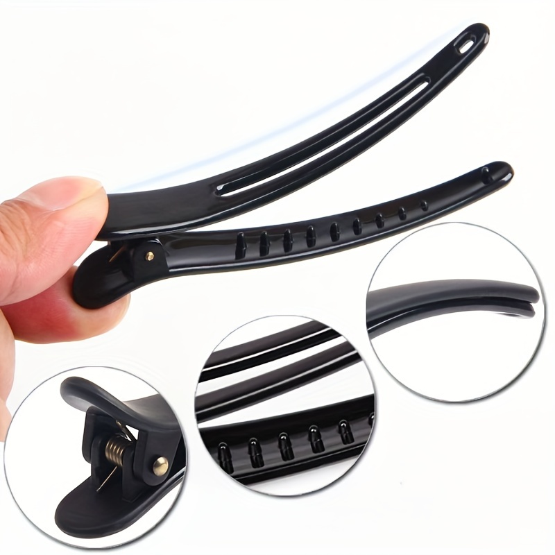 7/9pcs Matte Black Duckbill Clip Set