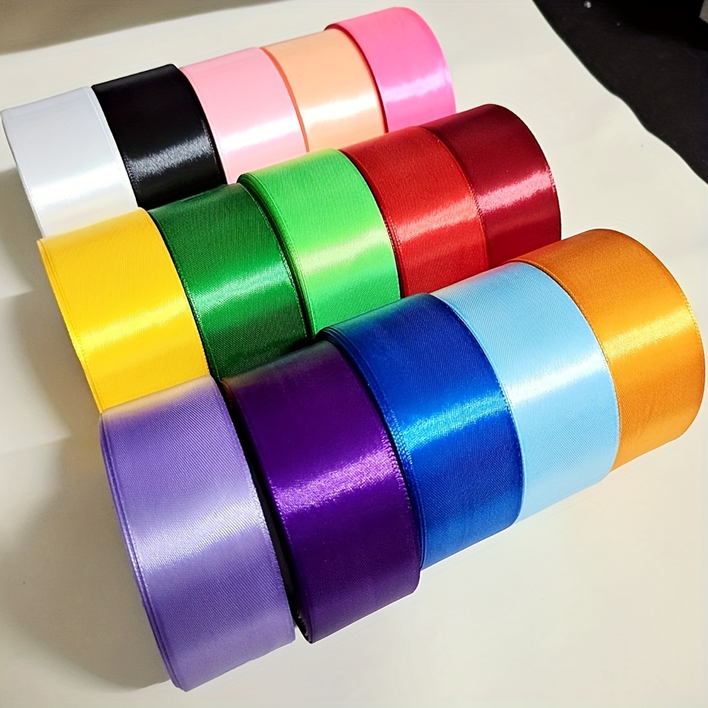 

1 Roll 25 Yards Colored Satin Ribbon Rose Butterfly Bow Making Ribbon Cake Christmas Holiday Decoration Ribbon 4cm Wide