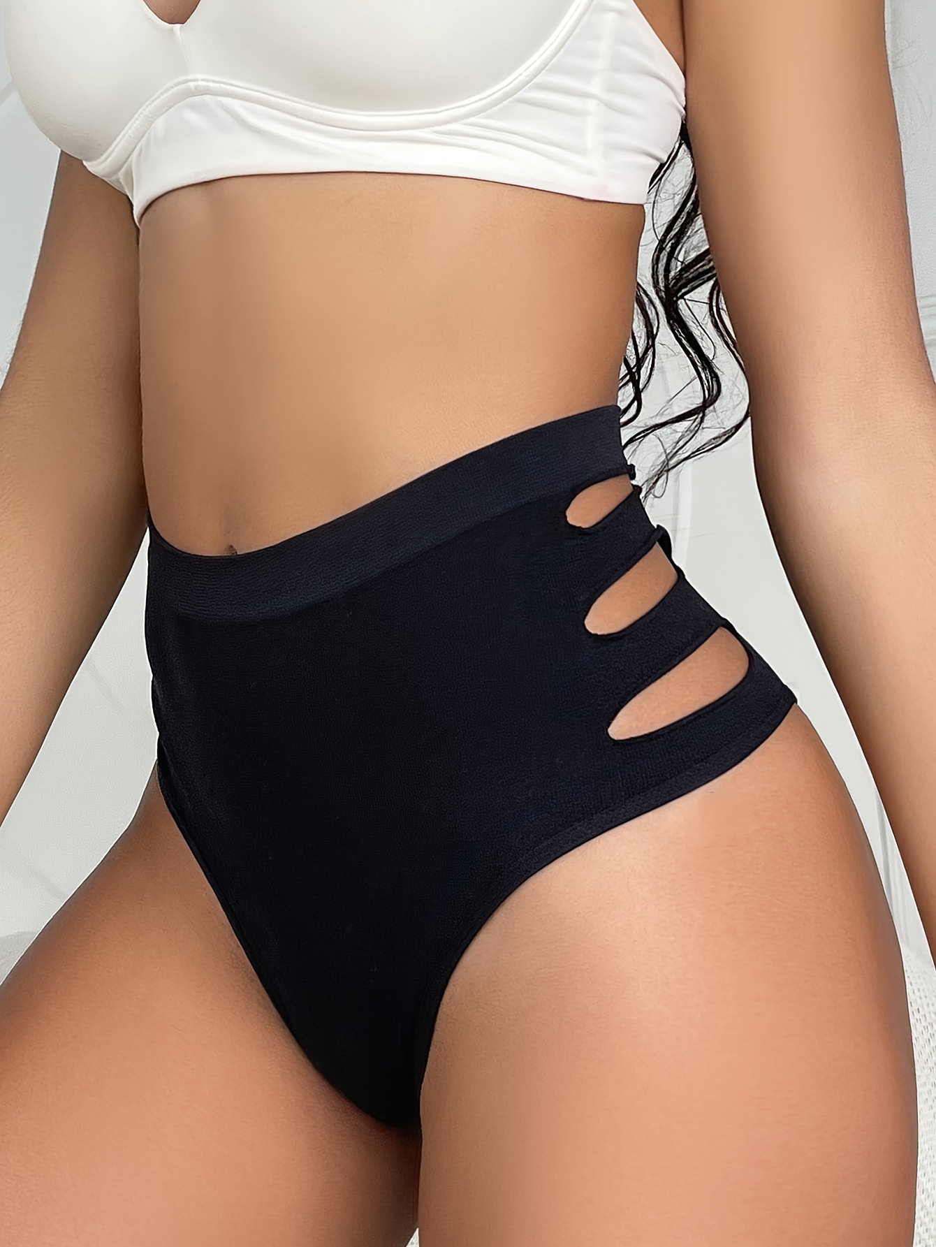 Cut Solid Briefs Comfy Breathable Stretchy Intimates Panties - Temu