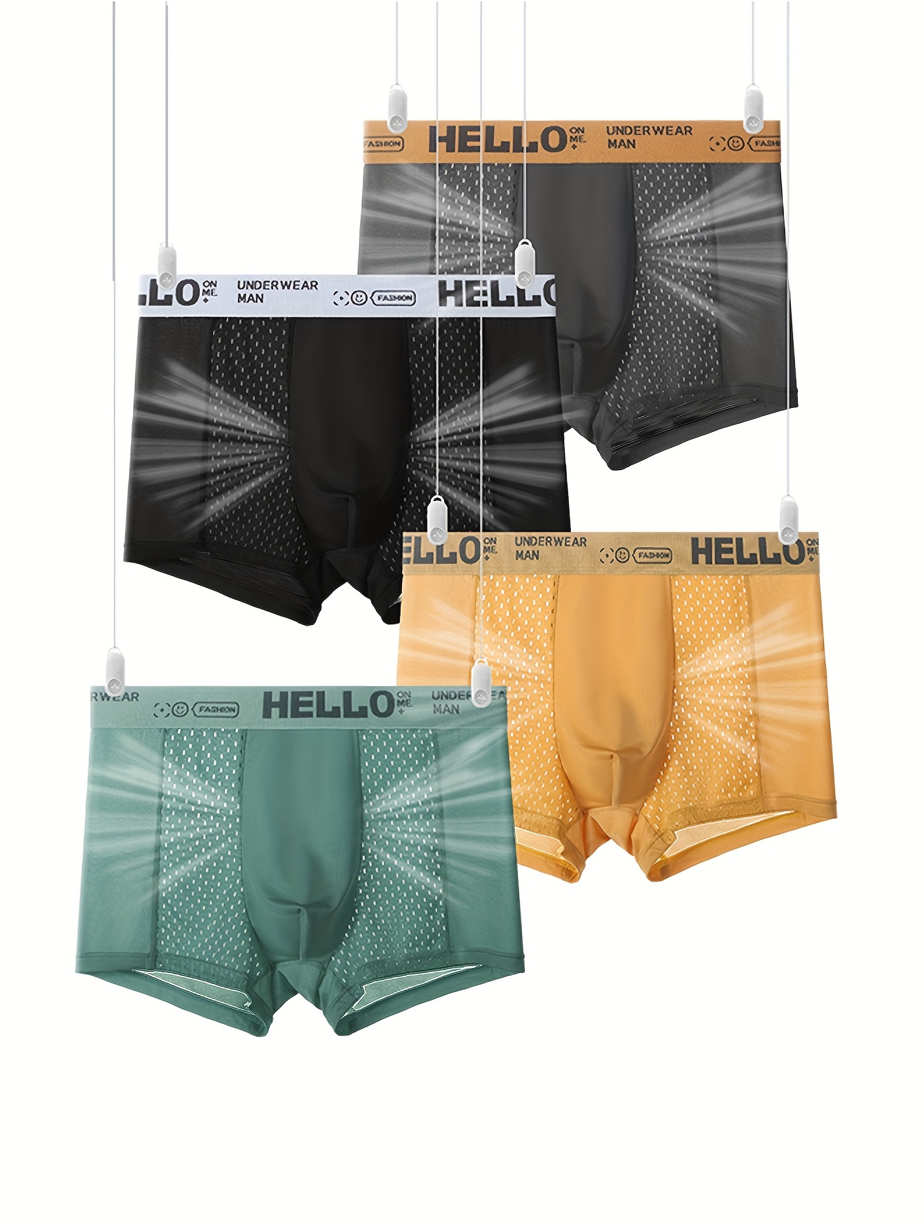Buy AKADO Men's ice Silk Briefs Underwear Seamless Underwear, Summer ice-Feel  Breathable Boxer Shorts Multicolor (Pack of 2) at