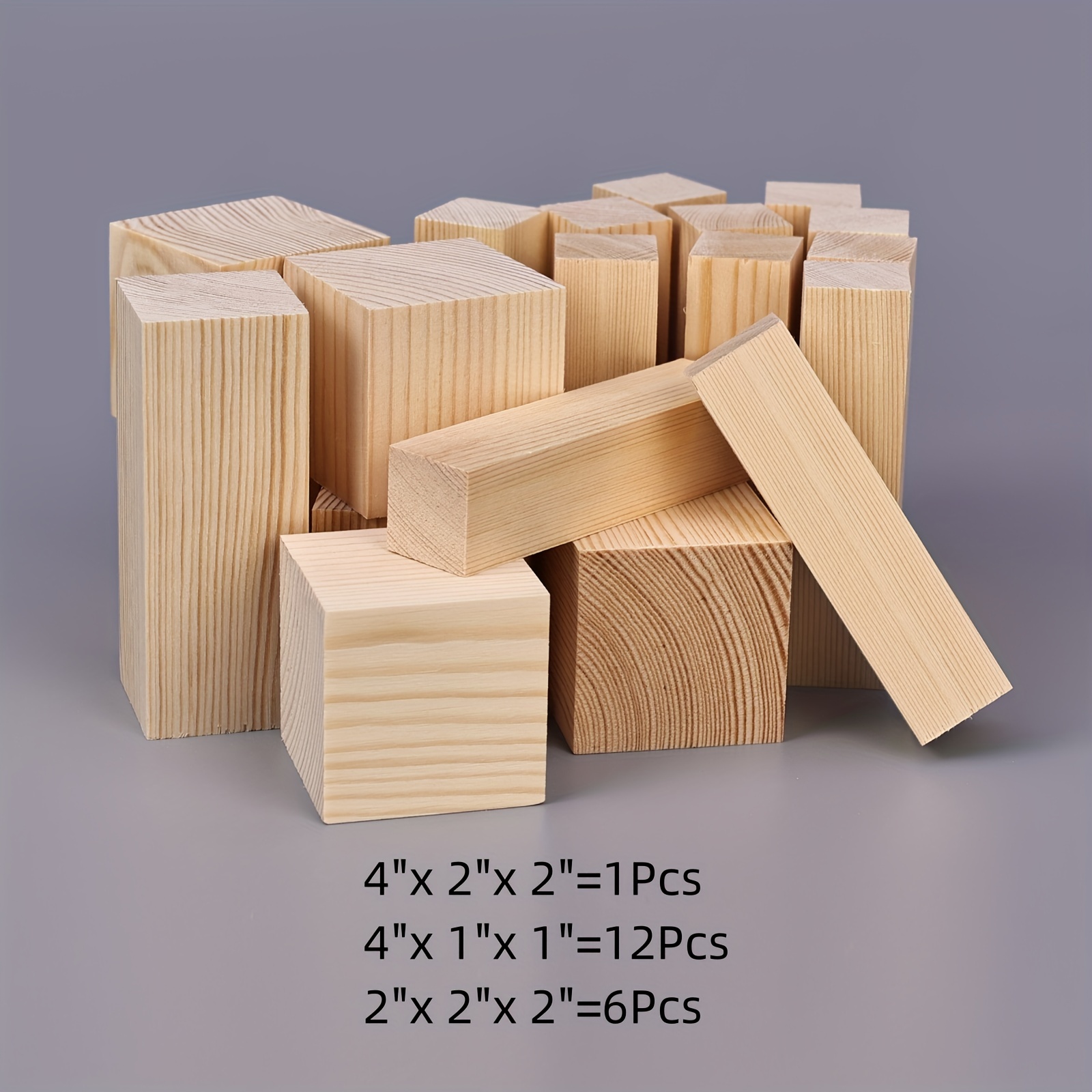 Wood Blocks For Crafts Wood Cubes Natural Wooden Blocks Wood - Temu