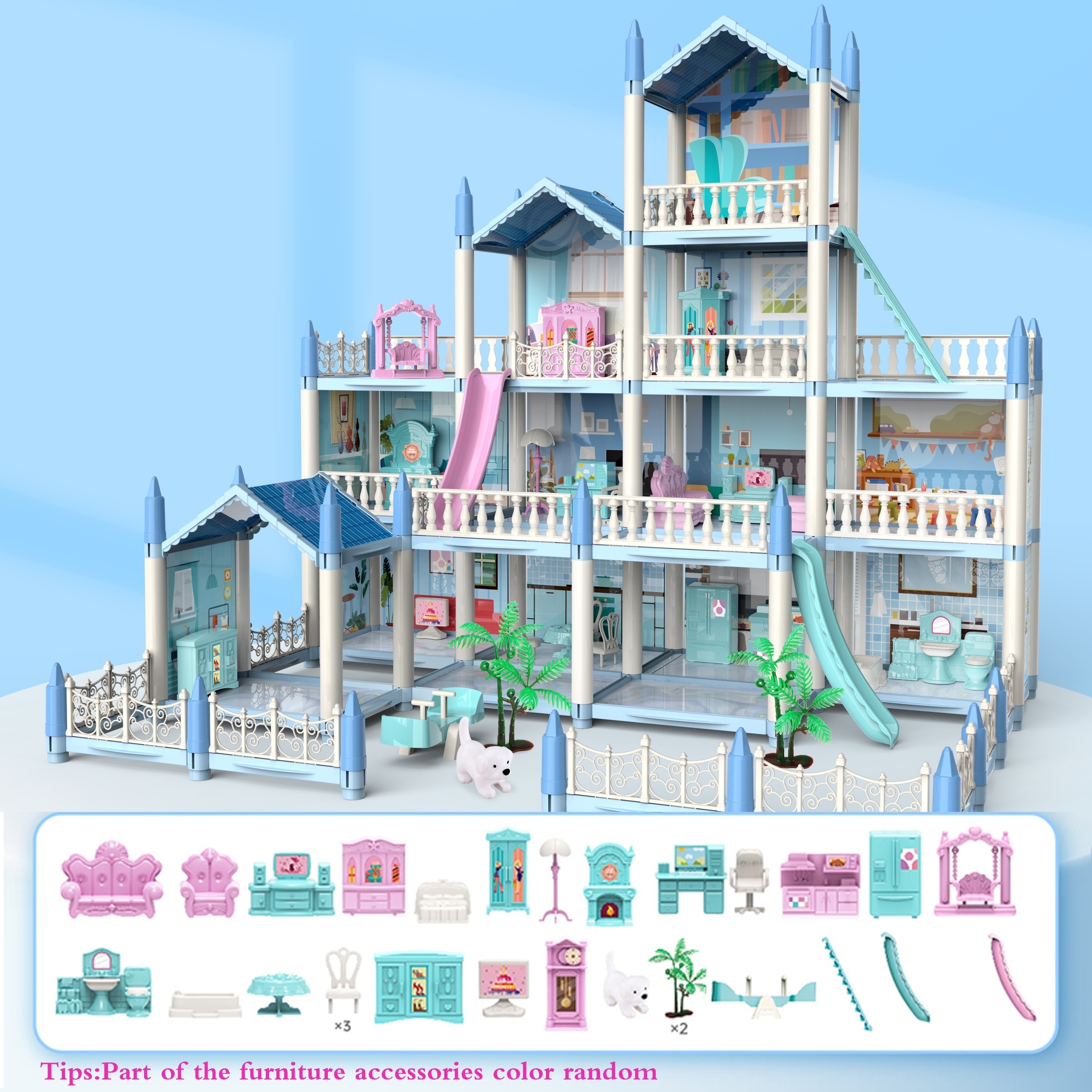 Barbie Dream House Girls Kids Play Mansion Pretend Dollhouse With Furniture