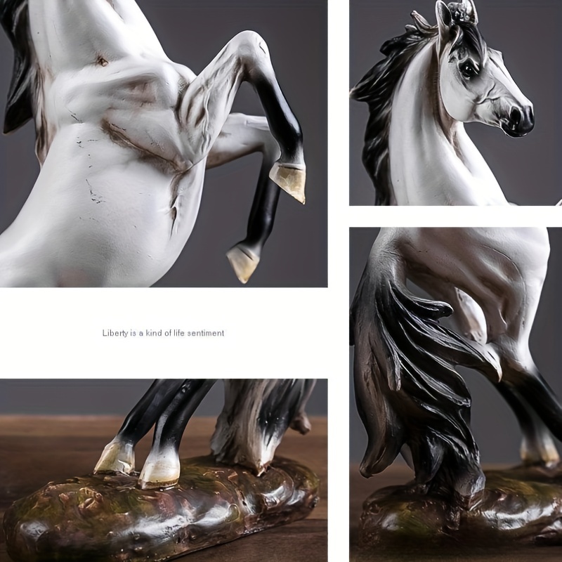 Wild Horse Stallion Statue Resin Figurine Art Mens Gift Home Office Desk  Decor