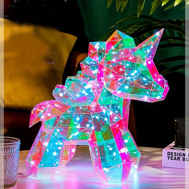 1pc Monster Light Unicorn Glow Light Newest Colorful Night Light Colorful Gift Light Office Home Decoration Light Combination Light Of Light And