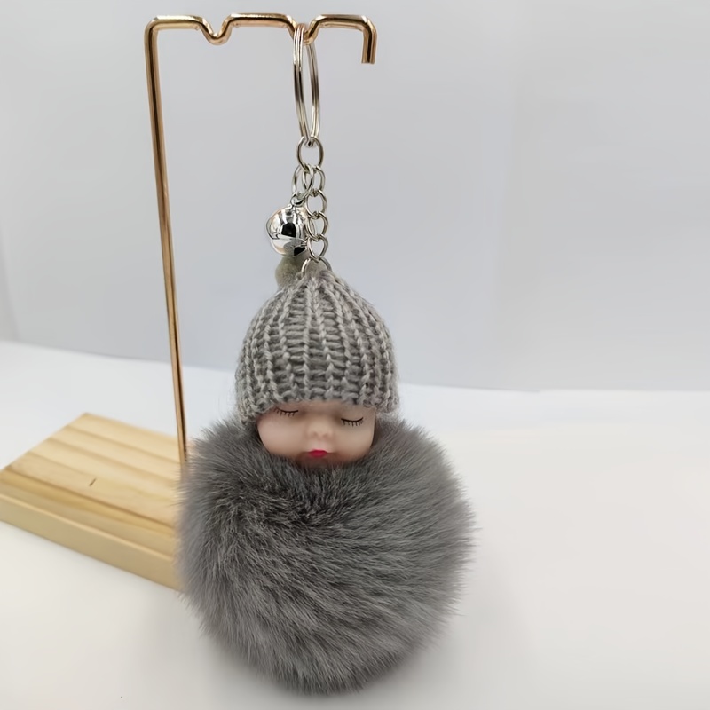 Rabbit Fur Ball Plush Fur Bear Key Chain POM POM Keychain Pompom Car Bag  Keychain - China Keychain and Pompom Keychain price