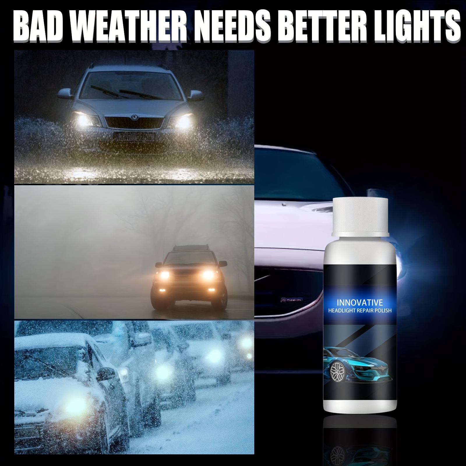 Car Headlights Repair Liquid Headlight Polishing Agent - Temu