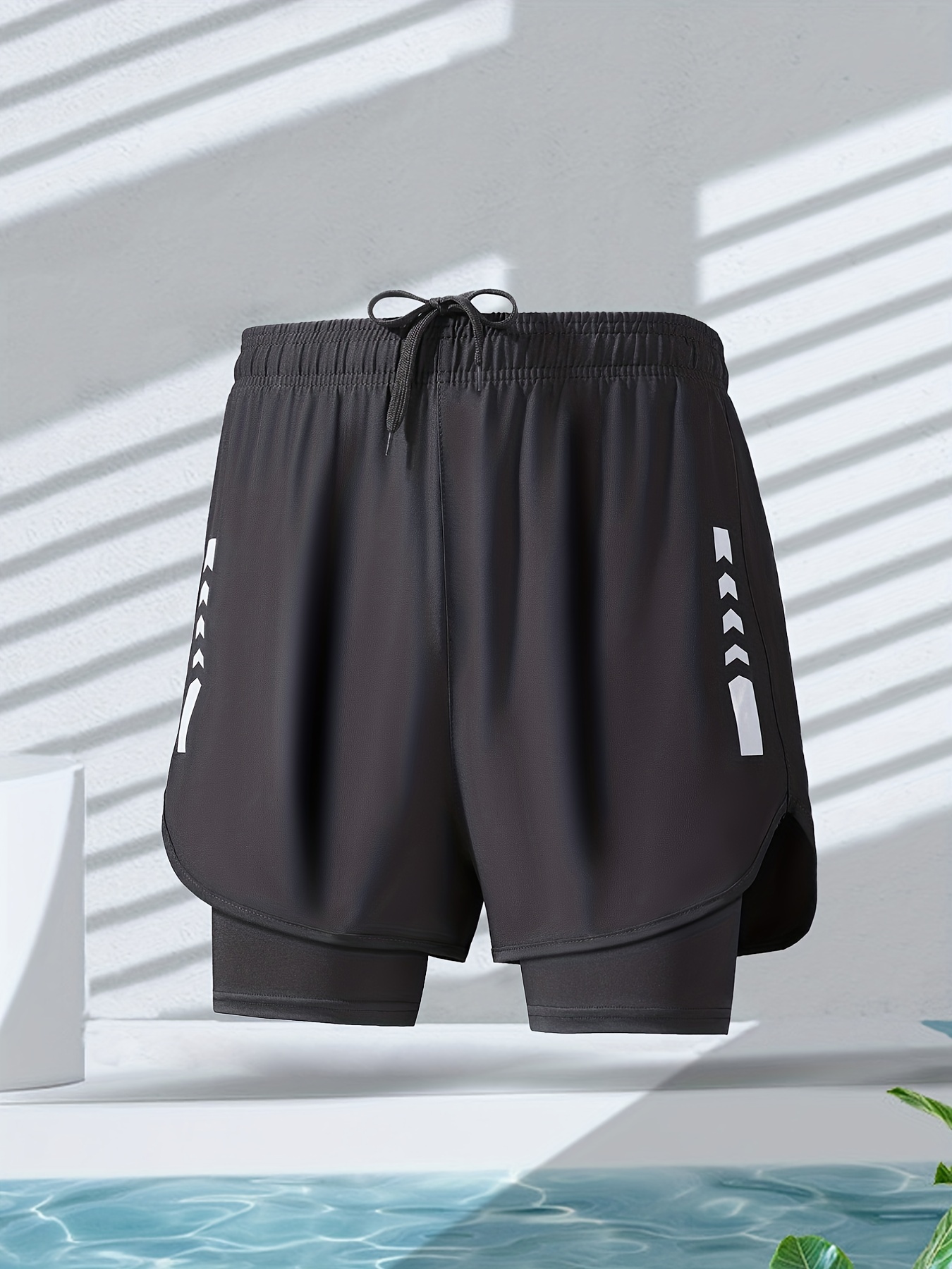 Quick Dry Athletic Running Shorts Dual Pockets Men - Temu