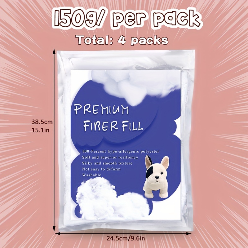 900g/31.7oz Polyester Fiber Fill, Premium Fiber Fill Stuffing