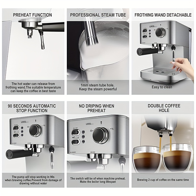 Electric Drip Coffee Maker High Quality Espresso 11 15 Cups - Temu