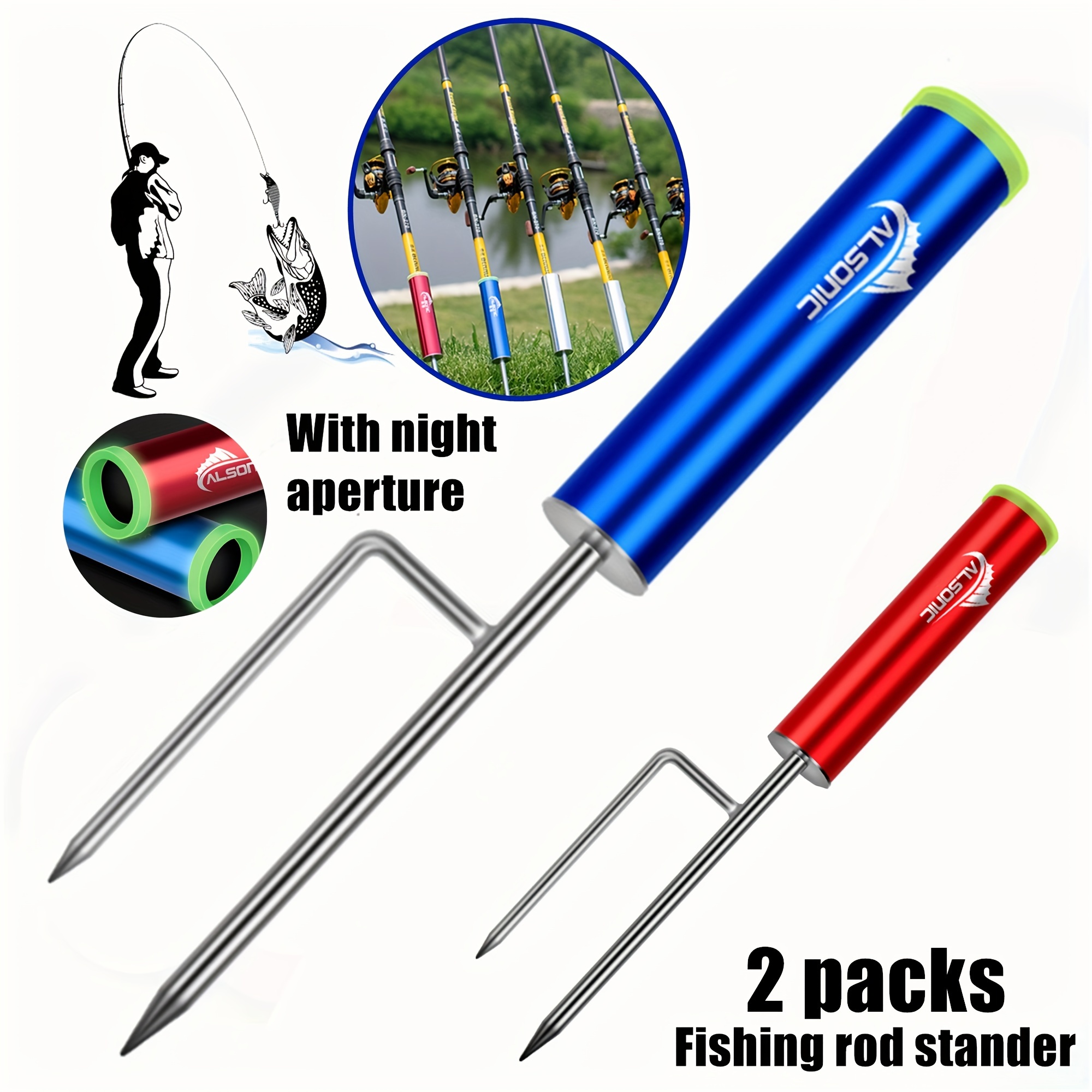 Ground Inserted Fishing Rod Holder Adjustable Fishing - Temu