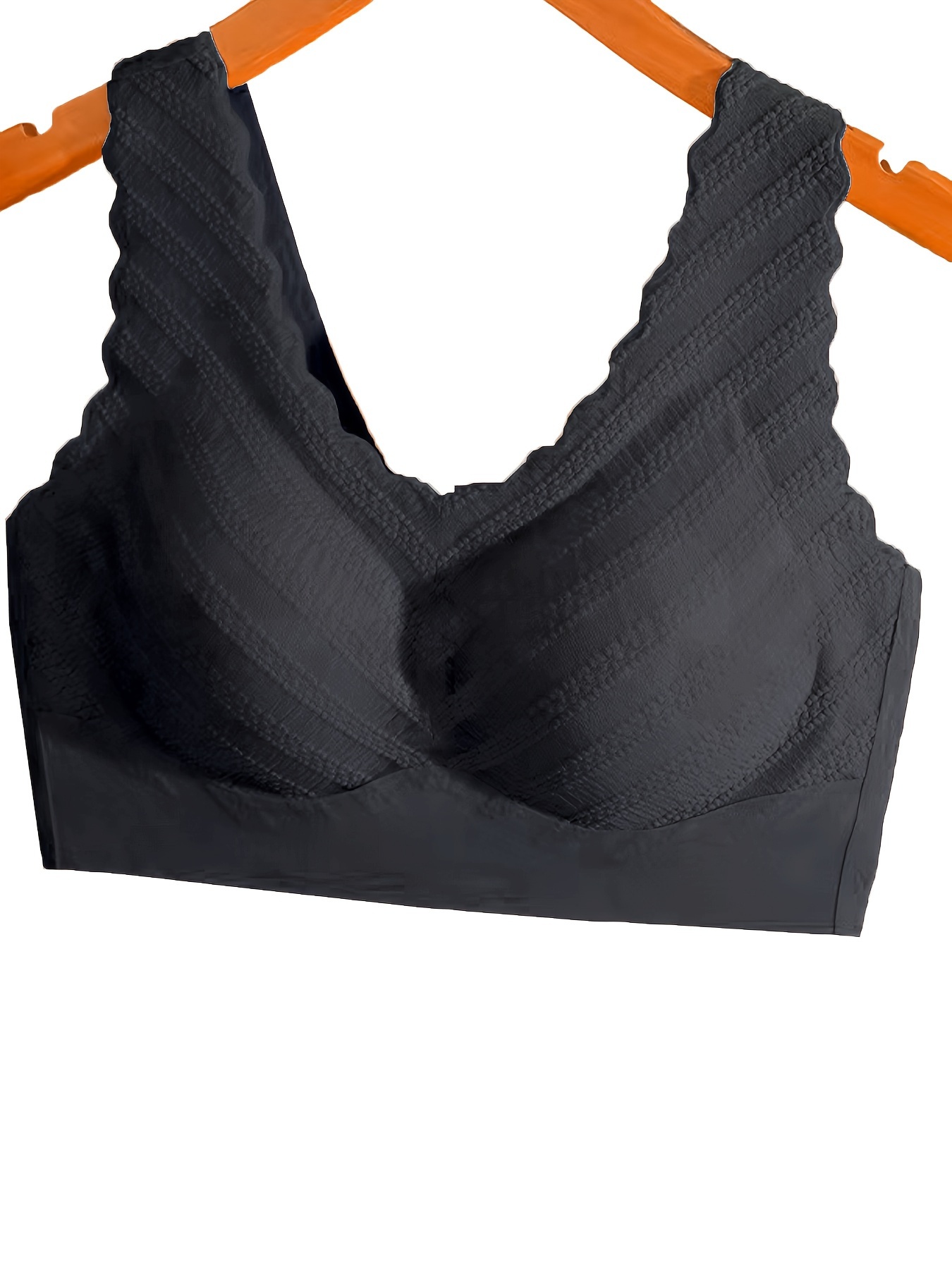 Seamless Solid Wireless Bra Comfy Breathable Stretch Bra - Temu