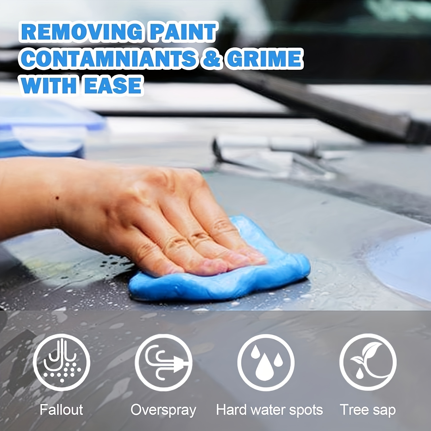 180g Magic Cleaning Clay Bars Car Auto Remove Detailing Wash Cleaner Blue  Mud Auto Care Car Wash Tool Decontamination Ability