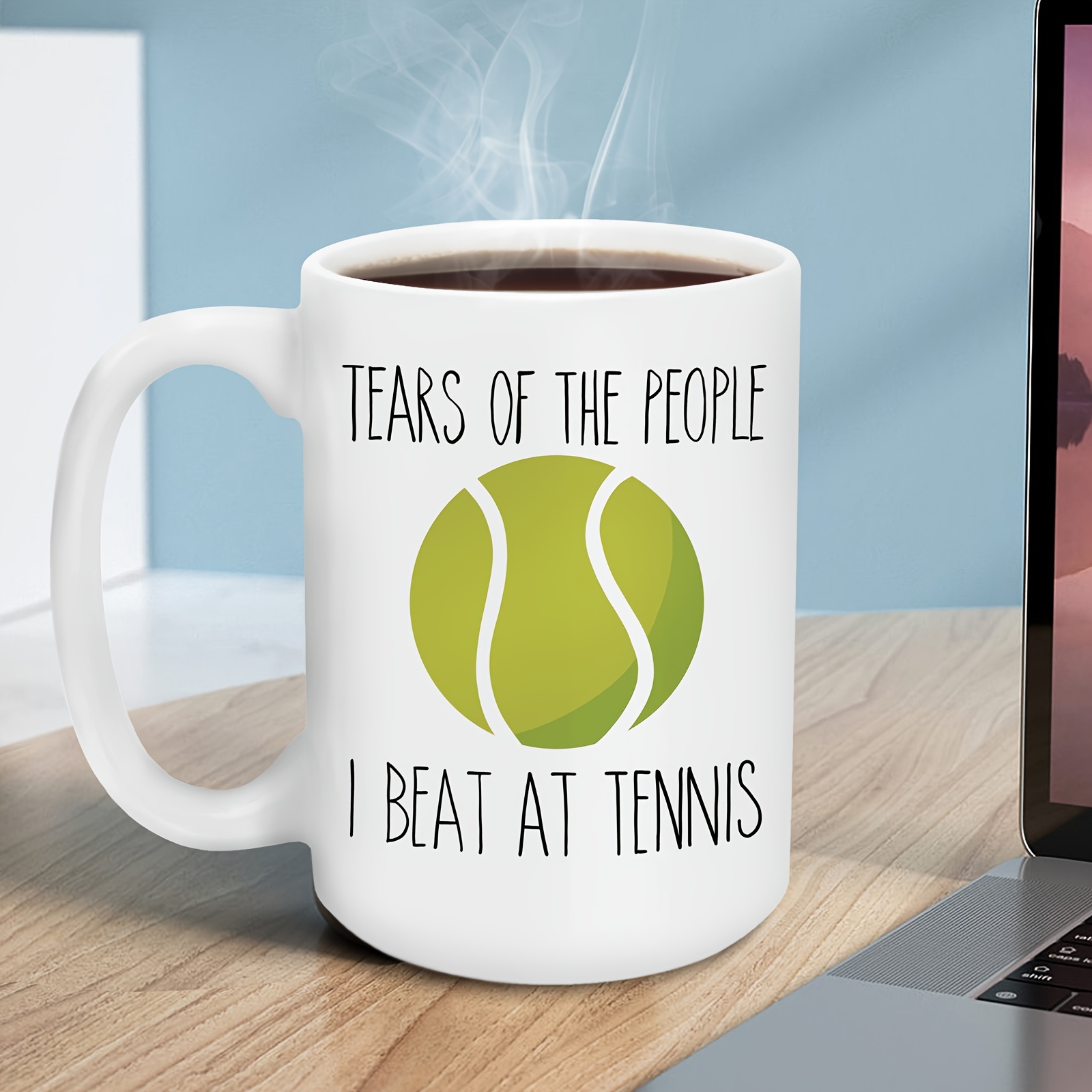 Large Coffee Mug I Beat At Tennis Funny Tennis Themed Mug - Temu