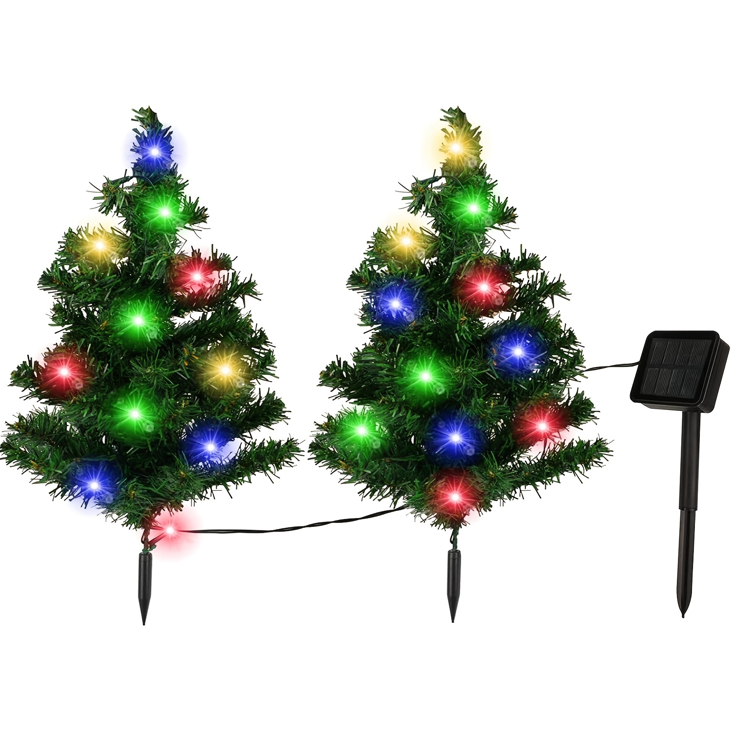 solar christmas tree stakes