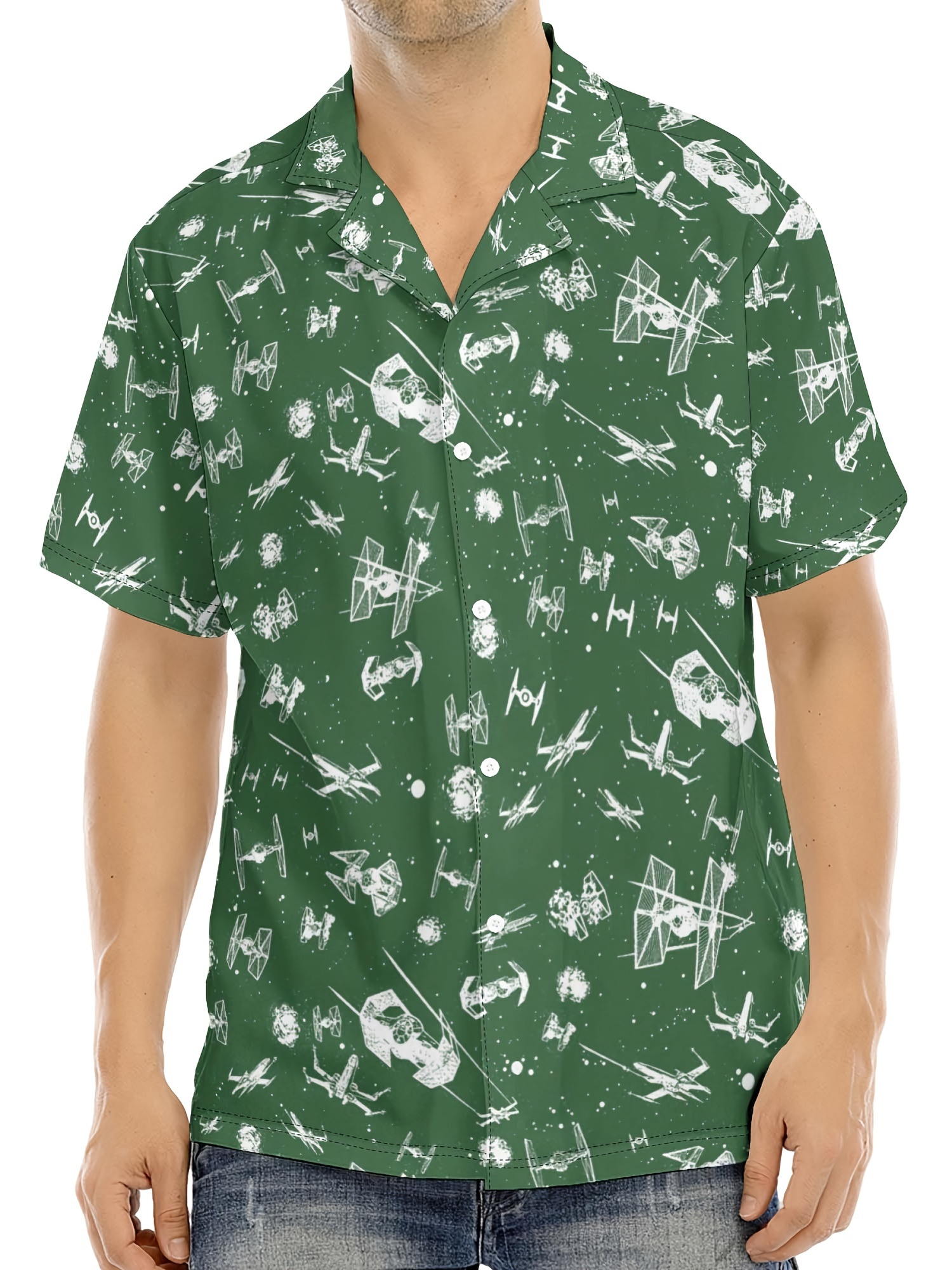 Star Wars Hawaiian Shirt & Men's Beach Shorts - Spaceship Pattern