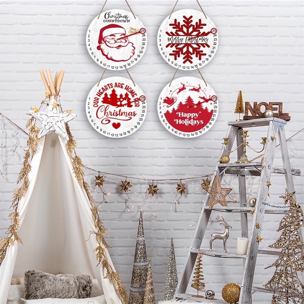 Wooden Sign Christmas Decorations Christmas Advent Countdown - Temu