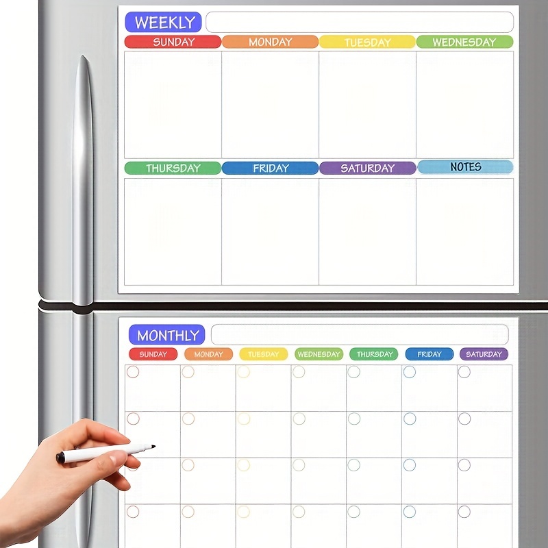 

1pc A3 Rewritable Weekly And Monthly Schedule Refrigerator Magnets Magnetic Memo Board Writing Soft Whiteboard Refrigerator Magnet