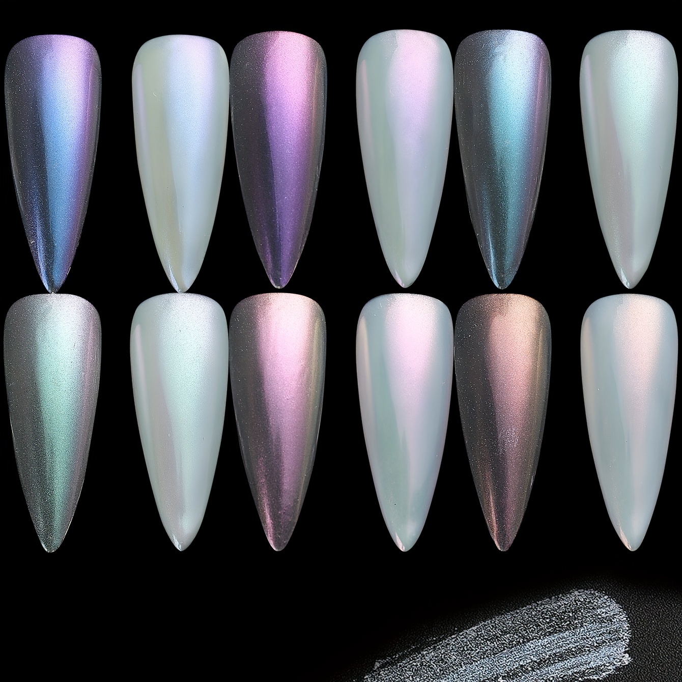 Pearl Chrome Nail Powder Mirror Effect Aurora Magic - Temu