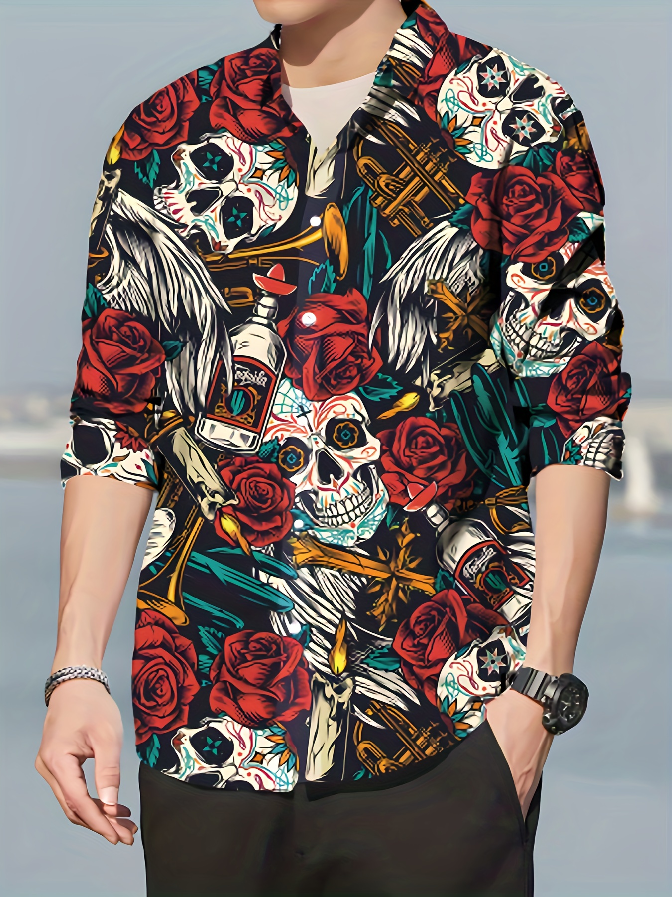 Men's Comfy Long Sleeve Shirt For Autumn