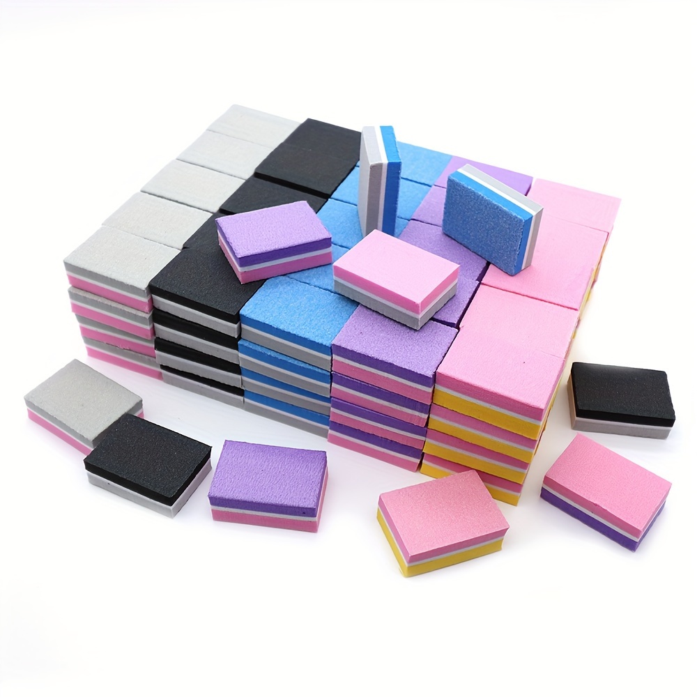 

100 Pcs/lot Nail File Buffer Polishing Blocks Kit, Nail File Blocks Buffer Sanding Files, Polishing Nail Art Care Tools