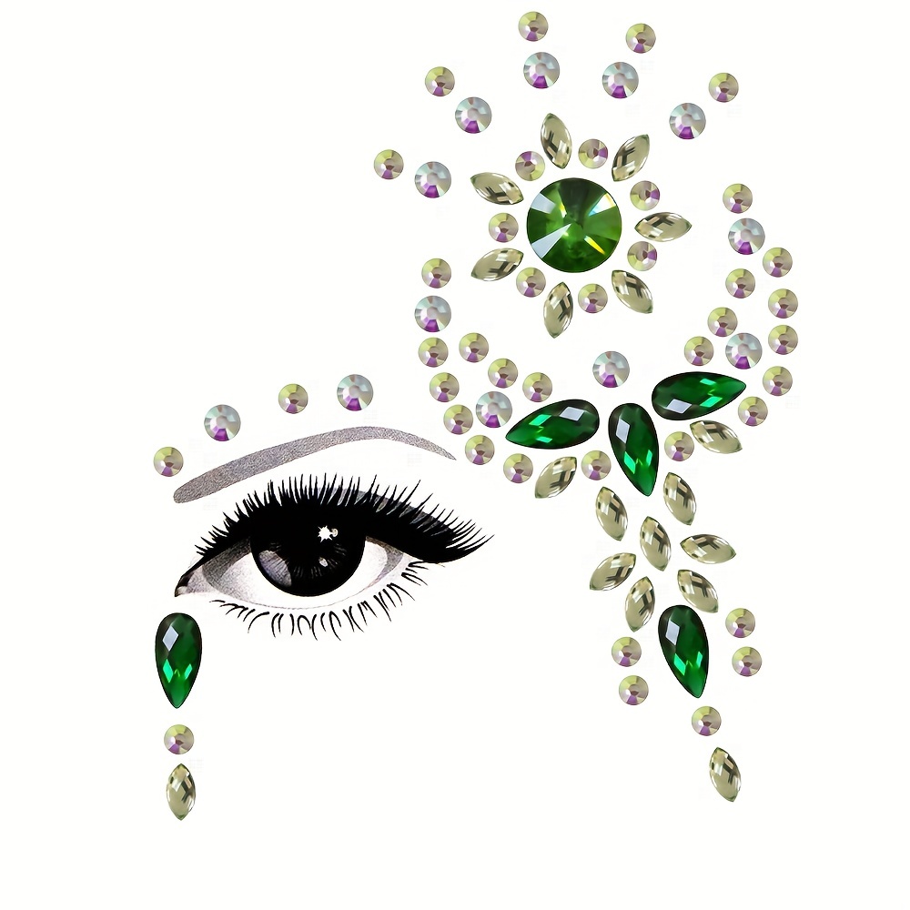Face Jewels And Body Glitter Kit Face Gems Mermaid Face - Temu