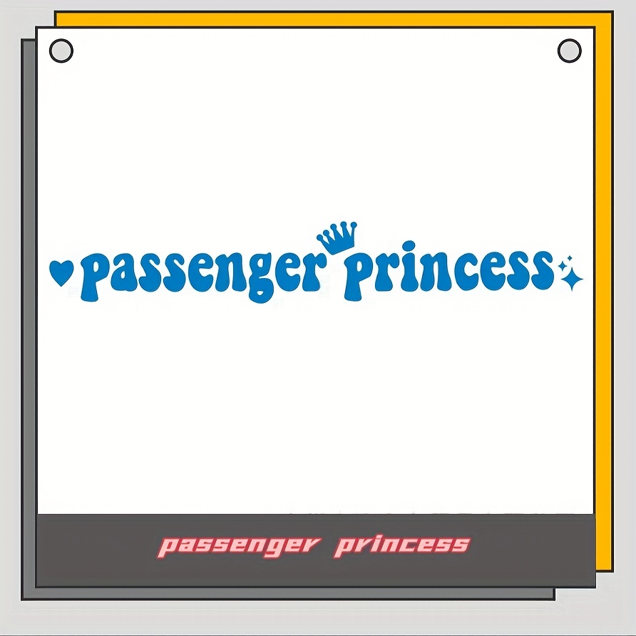 Passenger Princess Star Car Rearview Mirror Sticker Center - Temu