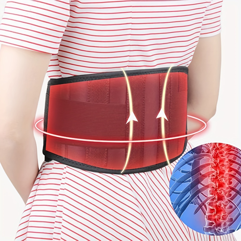  TANGIST - Cinturón lumbar para alivio del dolor de espalda y  prevención de lesiones, doble tirón inferior de la espalda para mujeres y  hombres (tamaño: M) : Salud y Hogar